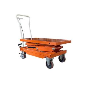 Small Hand Mobile Hydraulic Double Scissor Lift Table 0.8 Ton