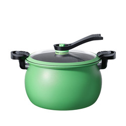 28cm Kitchen Cast Iron Maifan Stone Micro Pressure Cooker With Handle