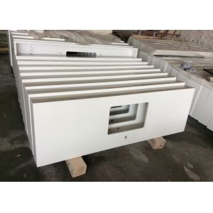 K010 Pure White Quartz Countertops That Look Like Marble For House Decoration