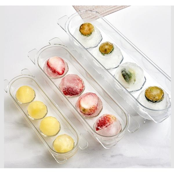 Ball Ice Box 4 pcs PET Plastic Food Grade Fancy Ice Cube Tray For Kitchen