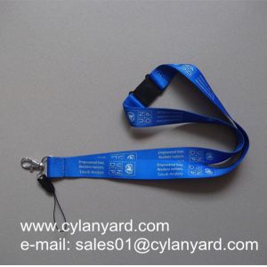 Sublimation transfer print lanyard with plastic breakaway buckle