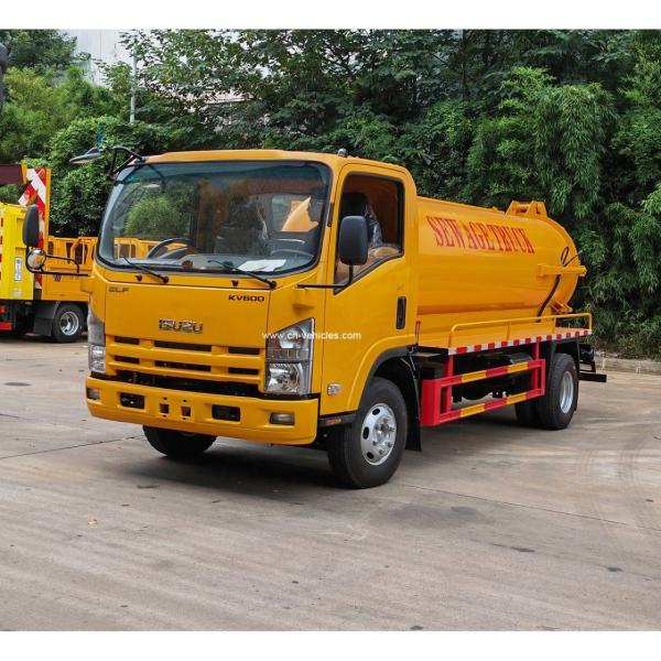 ISUZU 130HP 10cbm mobile sewage suction vehicle vacuum tank slurries sludges