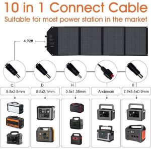 Multi Functional Solar Folding Bag Handbags Lightweight Foldable 100W Solar