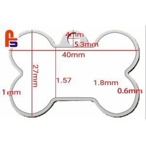 Bone Shaped Pets ID Informaiton Record Paper Hot Stamping Surface Design