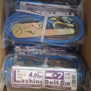 Cargo Transport Lashing Truck Ratchet Tie Down Set With Double J Hook