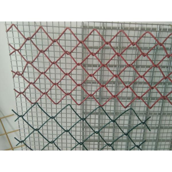 PVC Coated Galvanized Chain Link Fence System 3.0mm - 4.76mm Security For