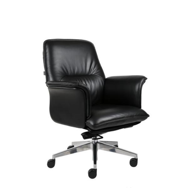 PU Leather Drafting Chair , DIOUS 0.29m3 Leather Swivel Office Chair