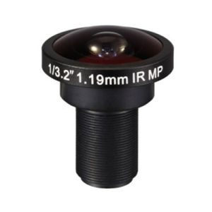 Cheap 1/3.2&quot; 1.19mm 5Megapixel S-mount M12 Mount 185degree IR Fisheye Lens, 5MP Panoramic camera lens for sale