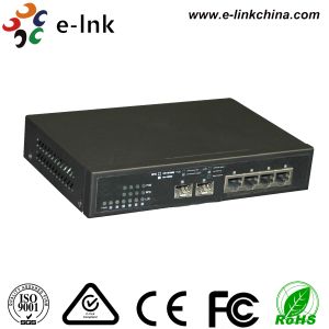 China 10/100/1000M Managed 2FX + 4TX Fiber Switch on sale