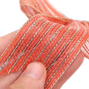 Factory Direct Sale 3.8Cm Fish Silk Hemp Bow Christmas Decoration Bow Minimalist