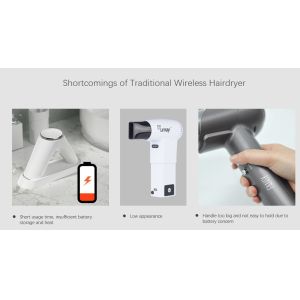 High Quality T Shaped Cordless Hair Blow Dryer Replaceable Battery