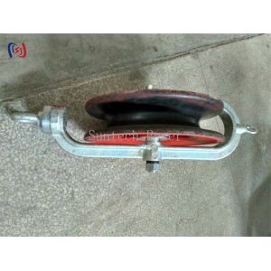 Overhead Line Round Belt Hold Down Wire Cable Pulley Stringing Block