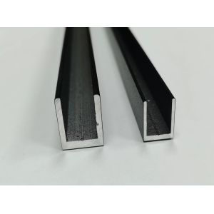 China SGS Certified Customized Width Aluminium U Profile Glass Holder on sale