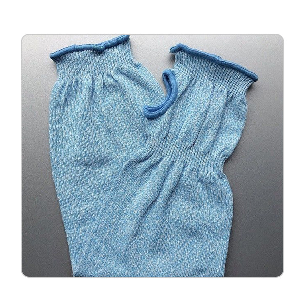 Quality Machine Washable Blue Elastic Seamless HPPE Cut Resistant Sleeves wholesale