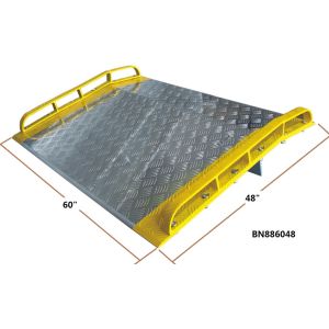 Accident Preventing Aluminum Dock Plate 2 Legs Diamond Tread Surface