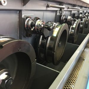 Double Line 2 Wire Rod Breakdown Machine For Drawing Copper Or Aluminum Rod