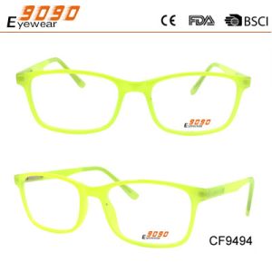 Fashionable ,bright yellow color glasses in CP injection optical frame ,unisex