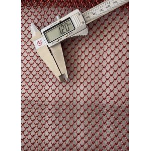 1.2mm Thickness 6mm Hole size Red Color Decorative Chain Link Mesh For Indoor