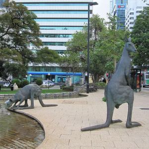 Bronze Kangaroo Sculptures Garden Casting Metal Animal Garden Statue Molds Life