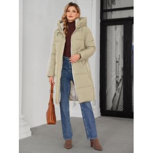 Closure Female Frost Jacket In Black With Zipper And Snap Fastener