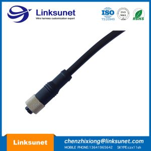 M8 / 12 - 4 PIN Female Plastic Wire Harness D Sub 37 Pin UL94 - V0 Multi Colors