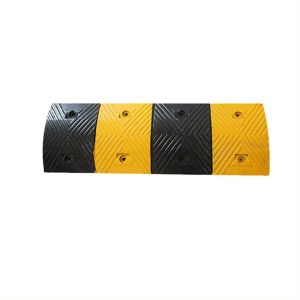 Yellow And Black Speed Bumps / Rubber Road Hump Customized