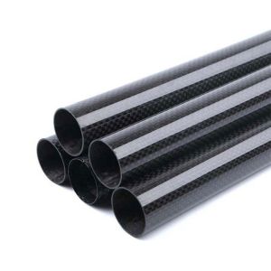 China 3K Roll Wrapped 100% Carbon Fiber Pipe Glossy Surface 80MM on sale