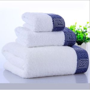 Luxury Terry Plain Dyed 100% Cotton Soft Face Towel Bath Towel Set thickening