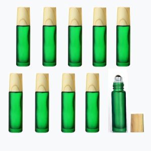 Empty Essential Oil Roll-on Bottles with Stainless Steel Balls Frosted Glass