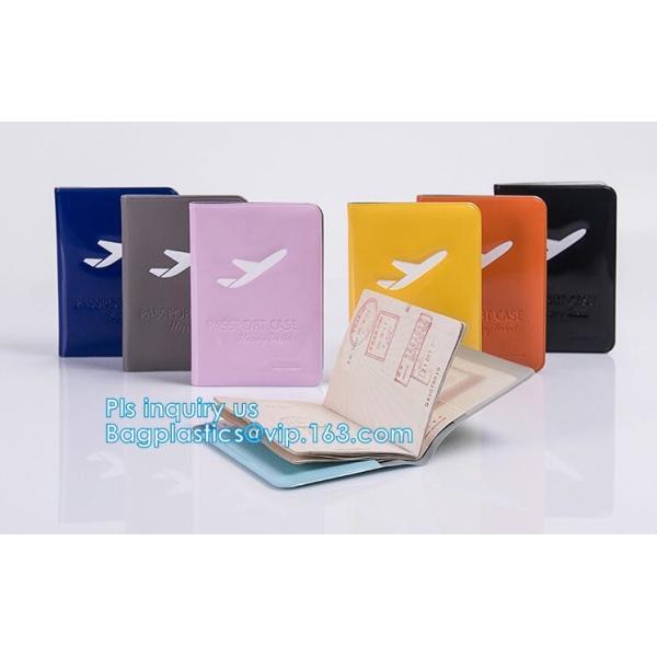 shinny promotion PVC Passport cover or Passport Case, PU and PVC grid card holder with zipper passport cover, Passport C