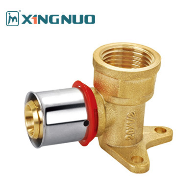 Quality Polished Sand Blasted And Nickel Plated Brass Tee Compression Fitting with seat Hydraulic ring fittings elbow rotary wholesale