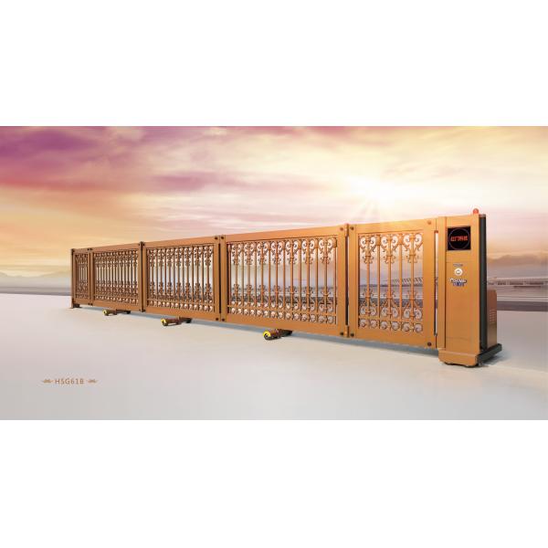 Aluminium Alloy Wireless Remote Control Telescopic Sliding Gate With Trackless