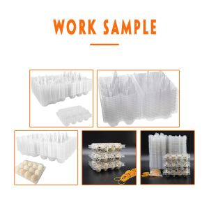 120mm 3 Stations Egg Tray Maker Machine Plastic Containers 2KW Stack Servo