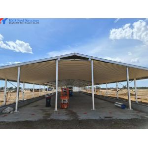 Modern Piggery House Steel Structure Metal Cattle Shed Customized Dimension