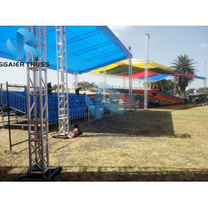 Bleachers seating demountable grandstand with guardrail for 3sides for renting company
