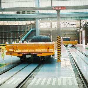 Electric Rail Transfer Cart With 10 Ton Load Capacity For Operations