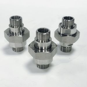 CNC Precision Stainless Steel High-Pressure Double Male Thread Union | Fully