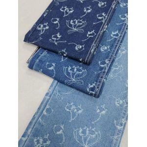 China Super-Soft Cherry-Printed 10.8oz Middle Weight 60%Cotton Denim Fabric For Lady Jeans Or Skit on sale