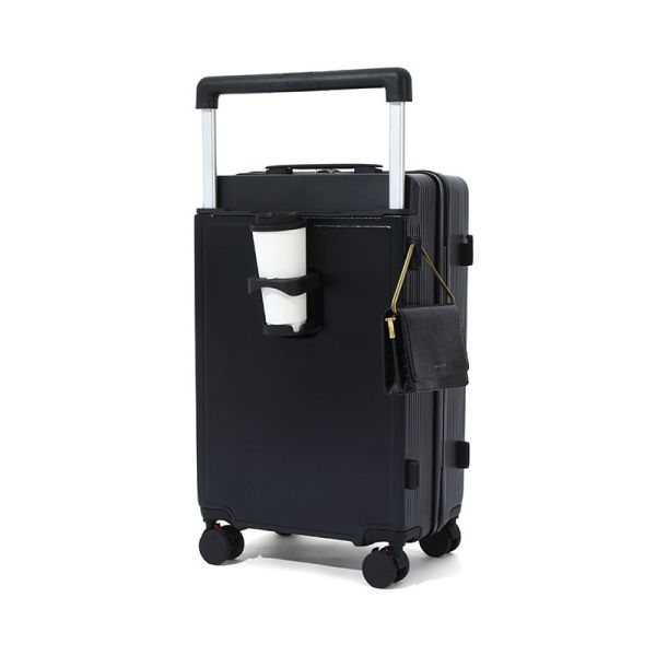 2025 blak TSA Lock suitcase 20/24/28Inch Aluminum frame luggage with 360° Wheels