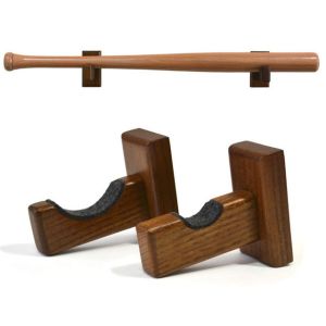 Wooden Wall mounted Base ball bat Rack Baseball Bat Display Case, Sturdy