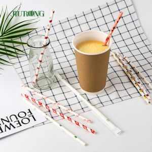 Eco Friendly Degradable Paper Straws Individually Wrapped Paper Drinking Straws