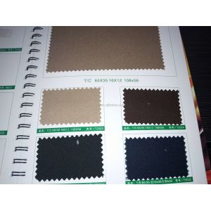 T/C 65/35 16x12 108x56 Twill Fabric Durable Techniques for Reactive Dyeing from