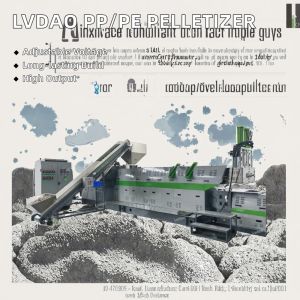 PET PE PP Recycling Plastic Pellet Pelletizing Pelletizer Granules Making