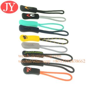 Jiayang Durable nylon cord Zipper Pull Zipper Tags Cord Pulls Zipper