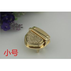 New design two style size gold diamond decoration press push button locks for