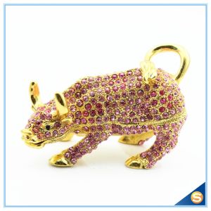 Wall Street Full Of Rhinestone Lucky Cattle Trinket Box Decoration Animal