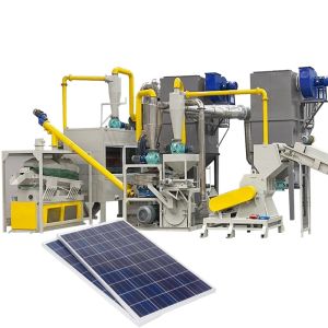China Efficiently Recycle Mono Solar Panels with PLC Controlled Crushing Separating Machine on sale