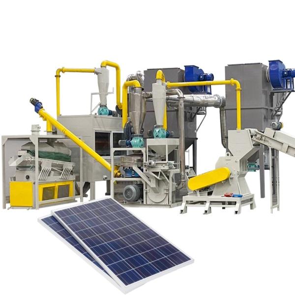 Quality Efficiently Recycle Mono Solar Panels with PLC Controlled Crushing Separating Machine wholesale