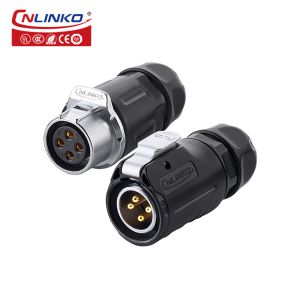 CNLINKO M20 Circular Type IP68 Waterproof Plug and Socket 4 Pin Power Connector