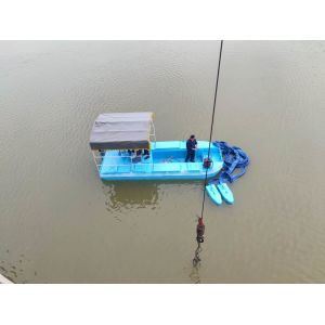 Cleaning Blue Algae Salvage Boat River Removal Floating Ship